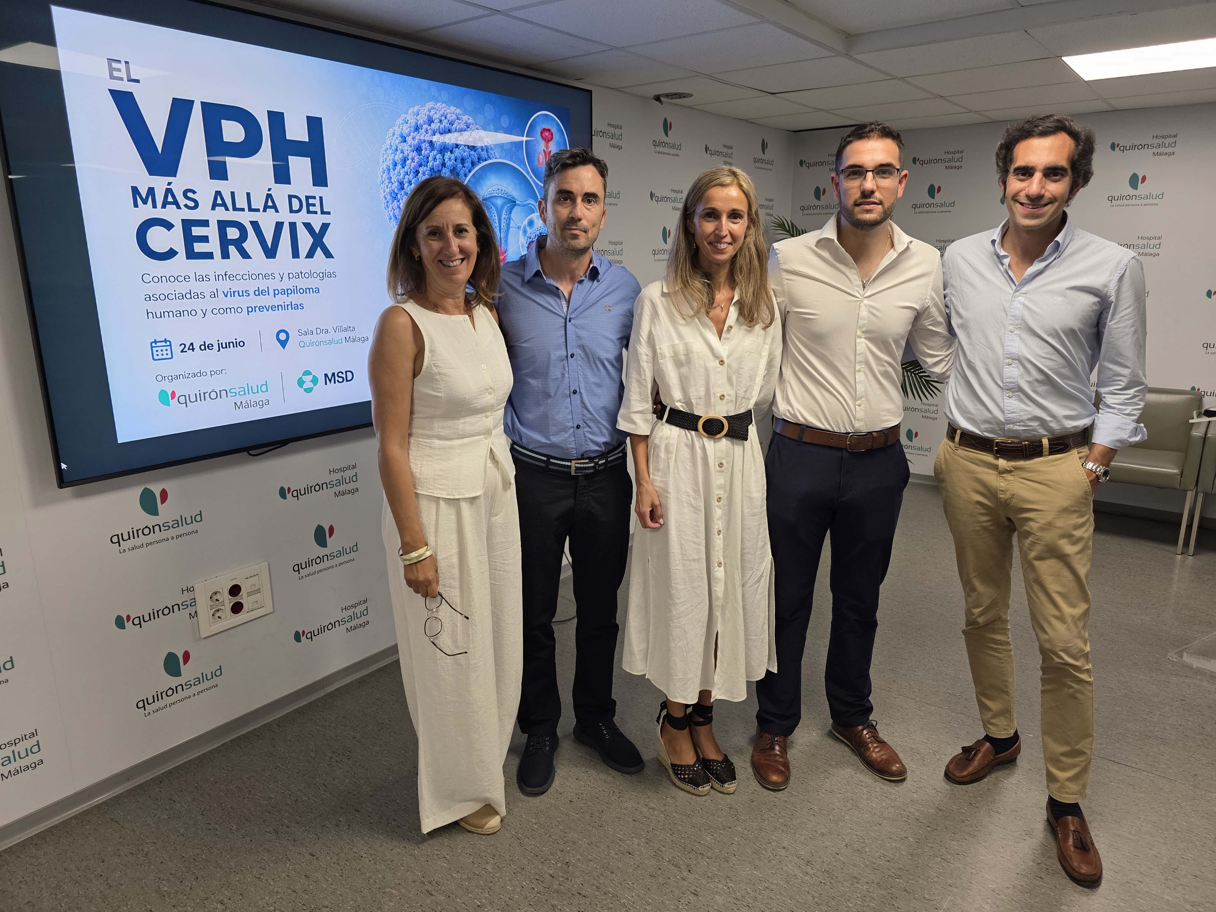 Jornada VPH. Izq.-dcha. Dres Pozuelo, Bautista, Martín Orlando, Vilches y Orozco