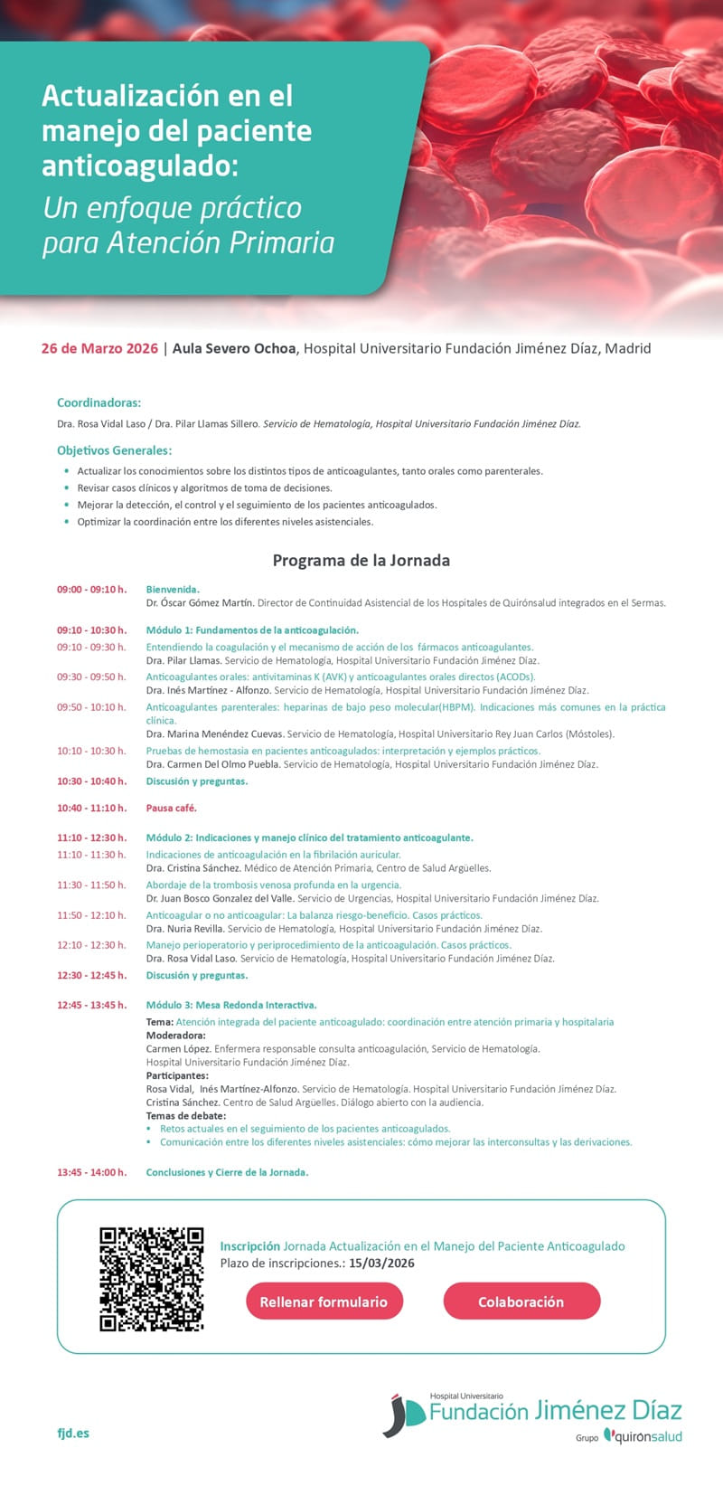 Actualización en el manejo del paciente anticoagulado: Un enfoque práctico para Atención Primaria