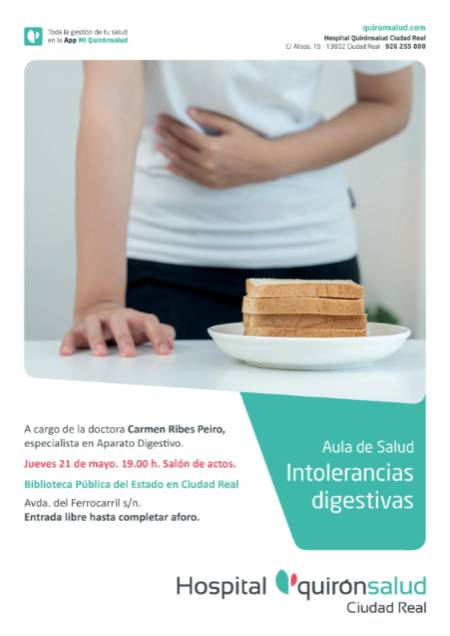 Cartel-Aula-Salud-intolerancias-digestivas-Quirónsalud-Ciudad-Real
