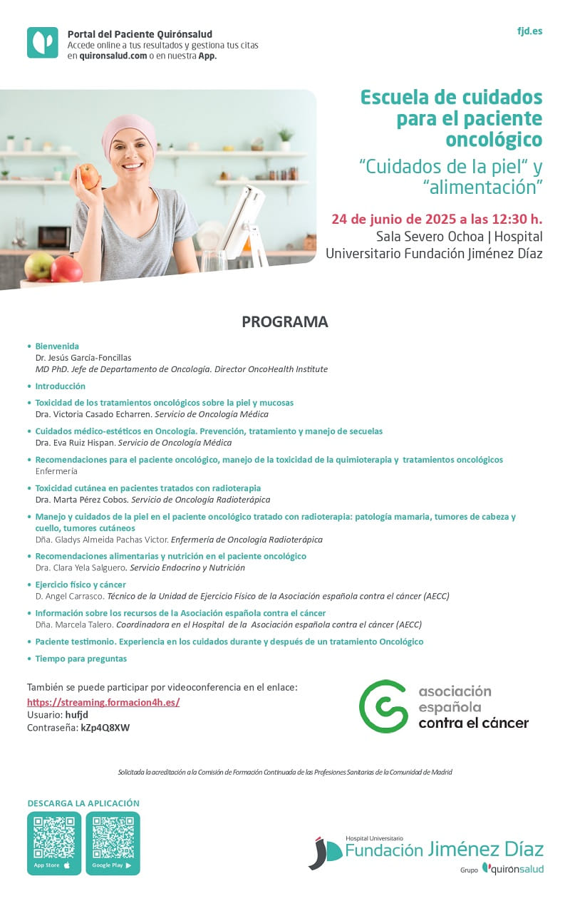 Escuela de cuidados para el paciente oncológico