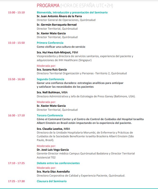 programa seminario
