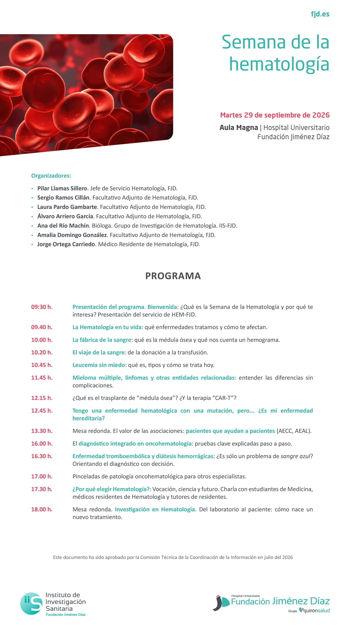 Jornada divulgativa Semana de la Hematología