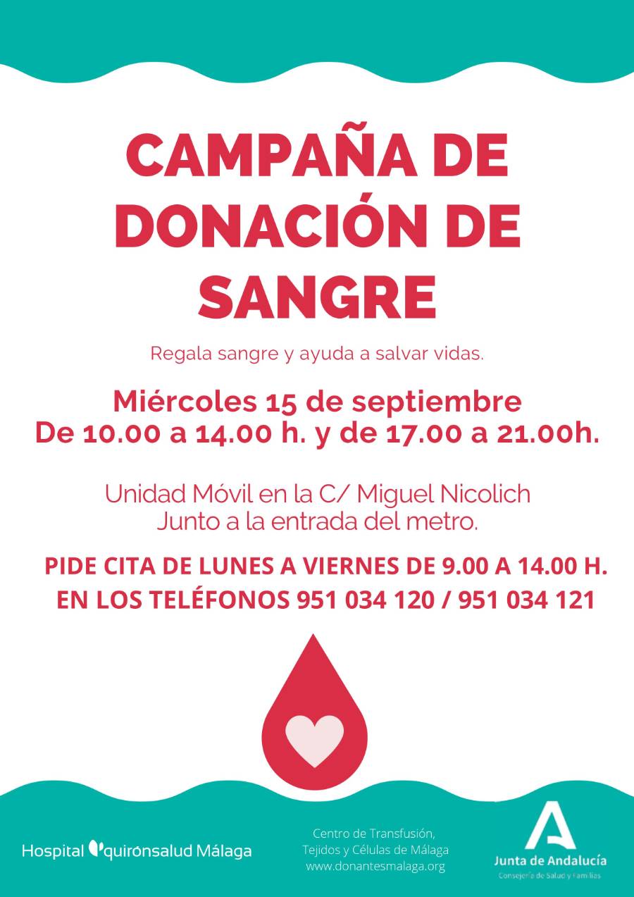 Campaña donación de sangre 15 de septiembre 2021