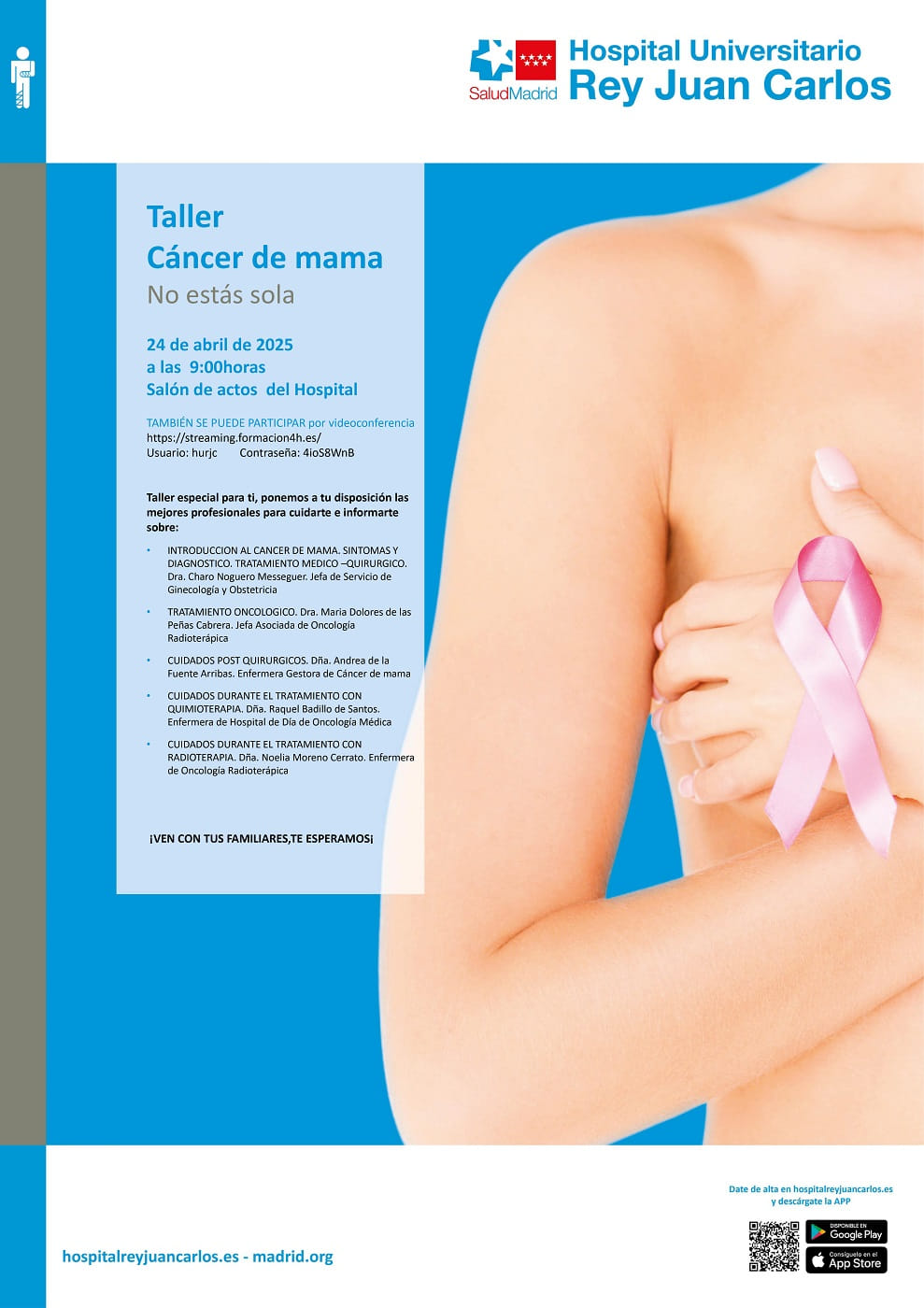 Taller Cáncer de mama. No estás sola