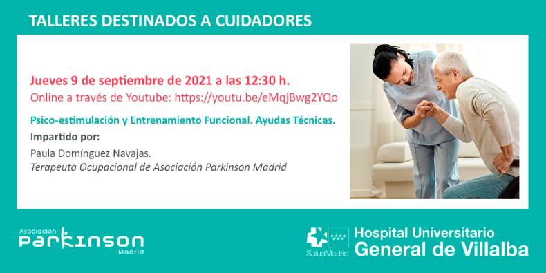 Post Twitter Taller Cuidadores Psico-estimulación y entrenamiento funcional. Ayudas técnicas. HUGV sep 2021. Este enlace se abrirá en una ventana nueva