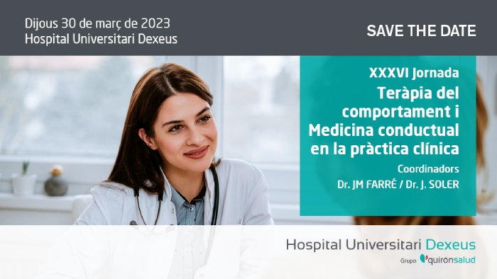 Save the Date Jornada Psiquiatria DEXEUS BCN