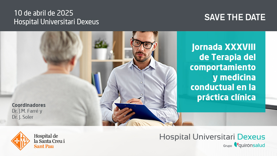 Save the Date TERAPIA DEL COMPORTAMIENTO DEXEUS