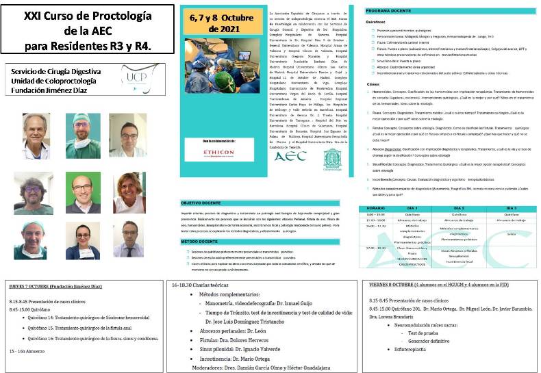 XXI Curso de Proctología de la AEC para residentes R3 y R4