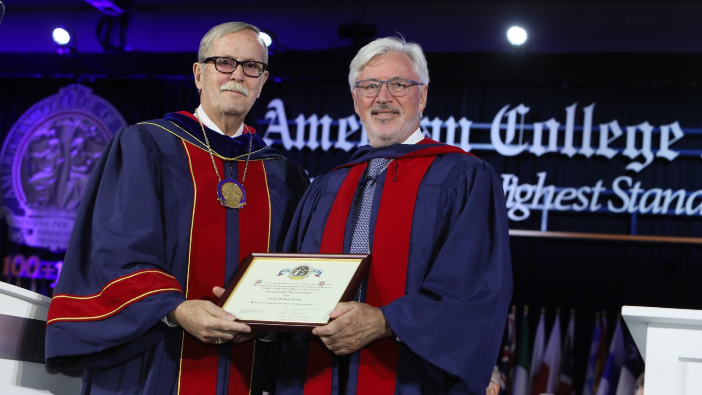 dr lacy premio honorific american college of surgeons
