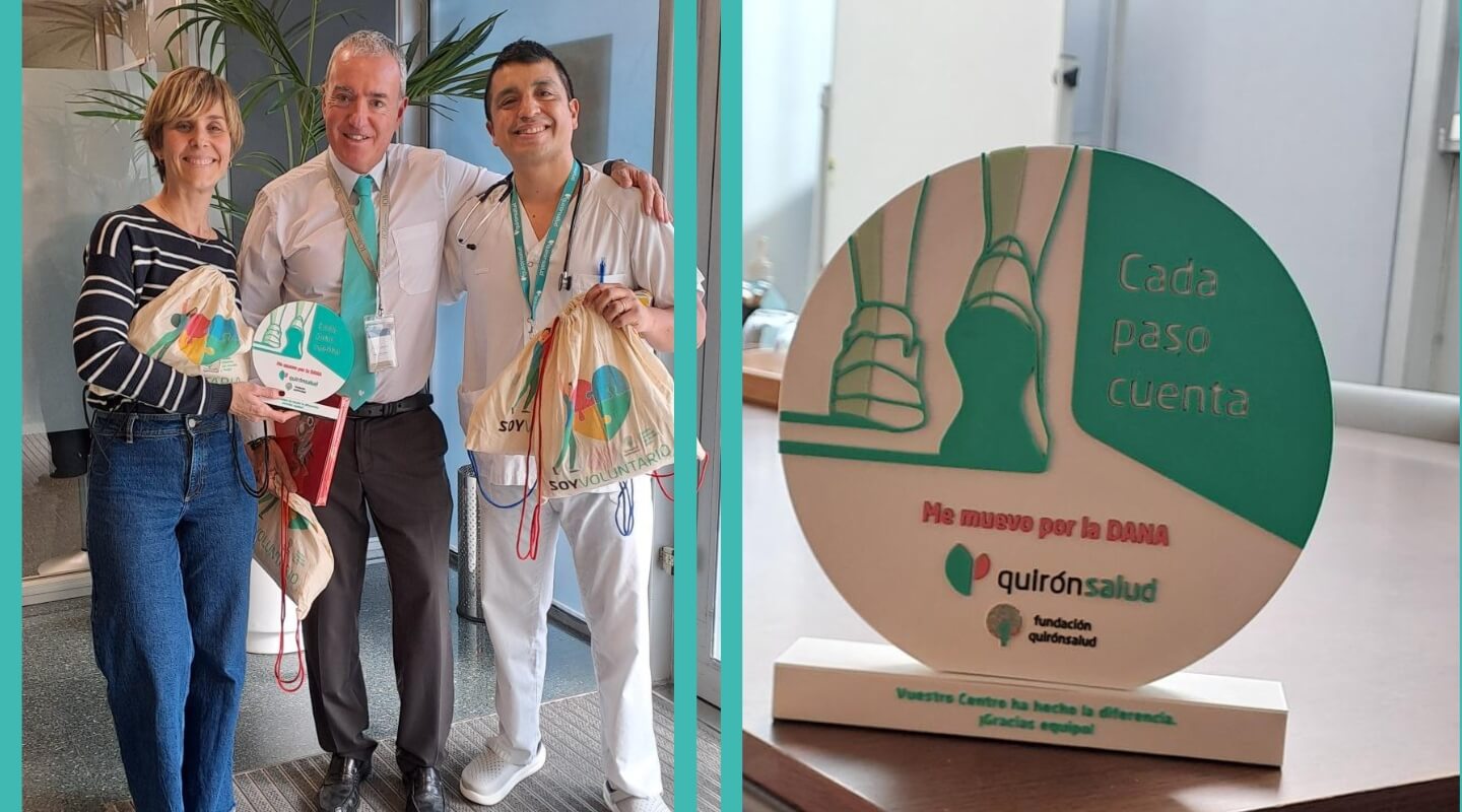 galardón al Hospital con más pasos donados a la iniciativa por la Dana