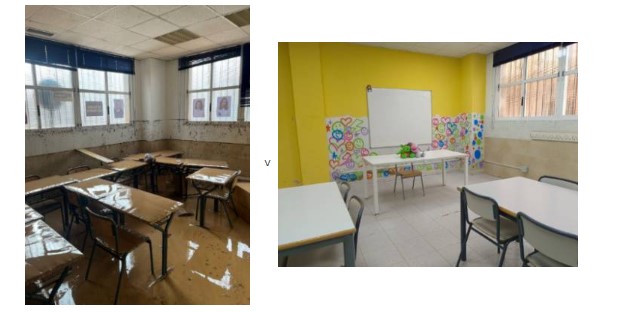 antes y despues aula dana