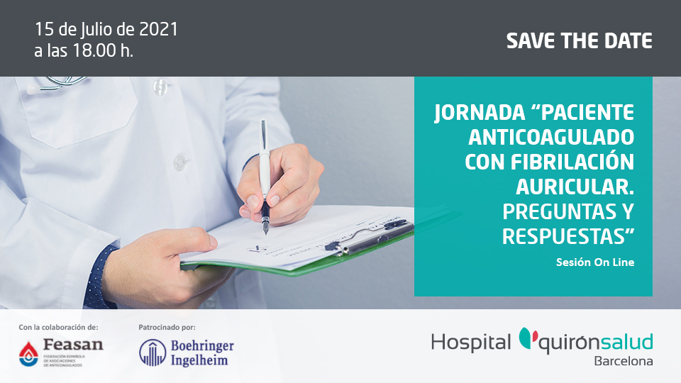 Save the date PACIENTE ANTICOAGULADO BCN