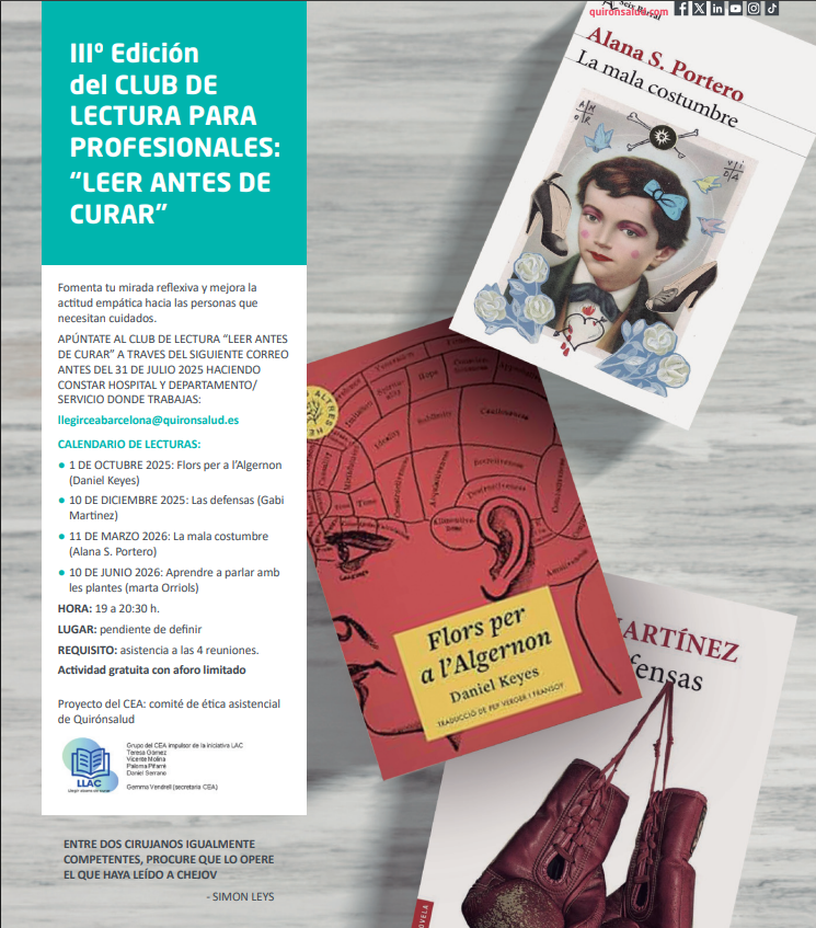 cartel club de lectura