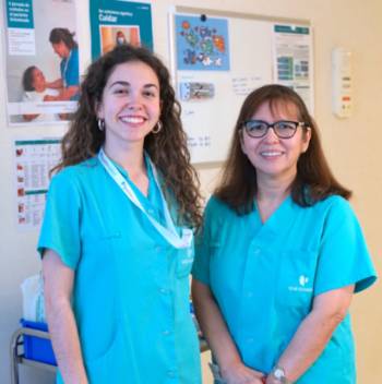 Elena González y Margarita Poma