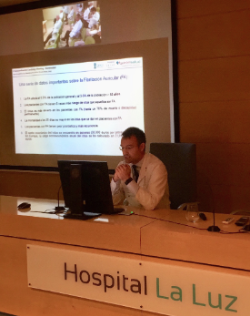 Dr. Roberto Martín Reyes durante el Transcontinental Cardiology Meeting