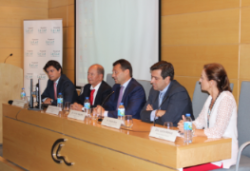 De iqda a dcha:Gonzalo Bartolomé, José María Sánchez de la Peña, Victor Madera, Pedro Rico y Lucia Alonso durante la I Reunión de Jefes de Servicio