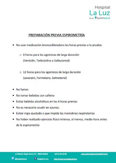 Prepracíon Espirometría