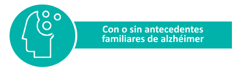 Con o sin antecedentes familiares de alzheimer