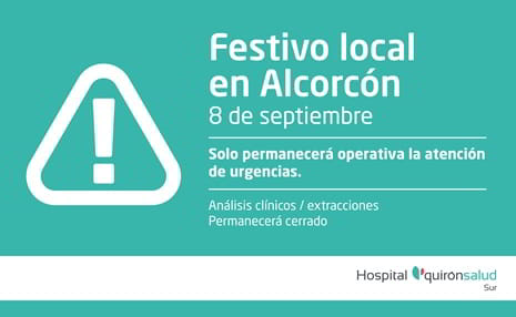 Hospital Quirónsalud Sur cerrado el próximo 8 de septiembre