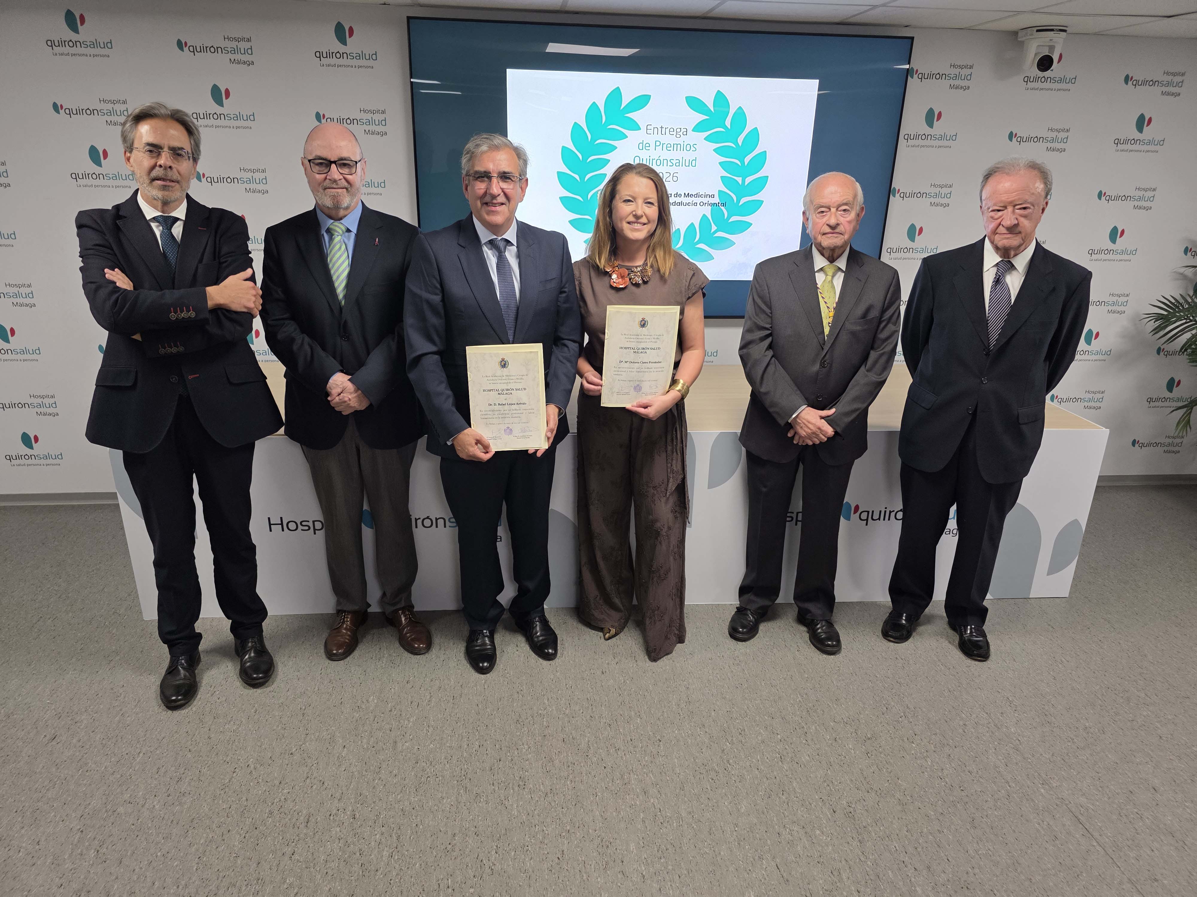 López Arévalo y María Castro, premiados Academia de Medicina de Andalucía Oriental -