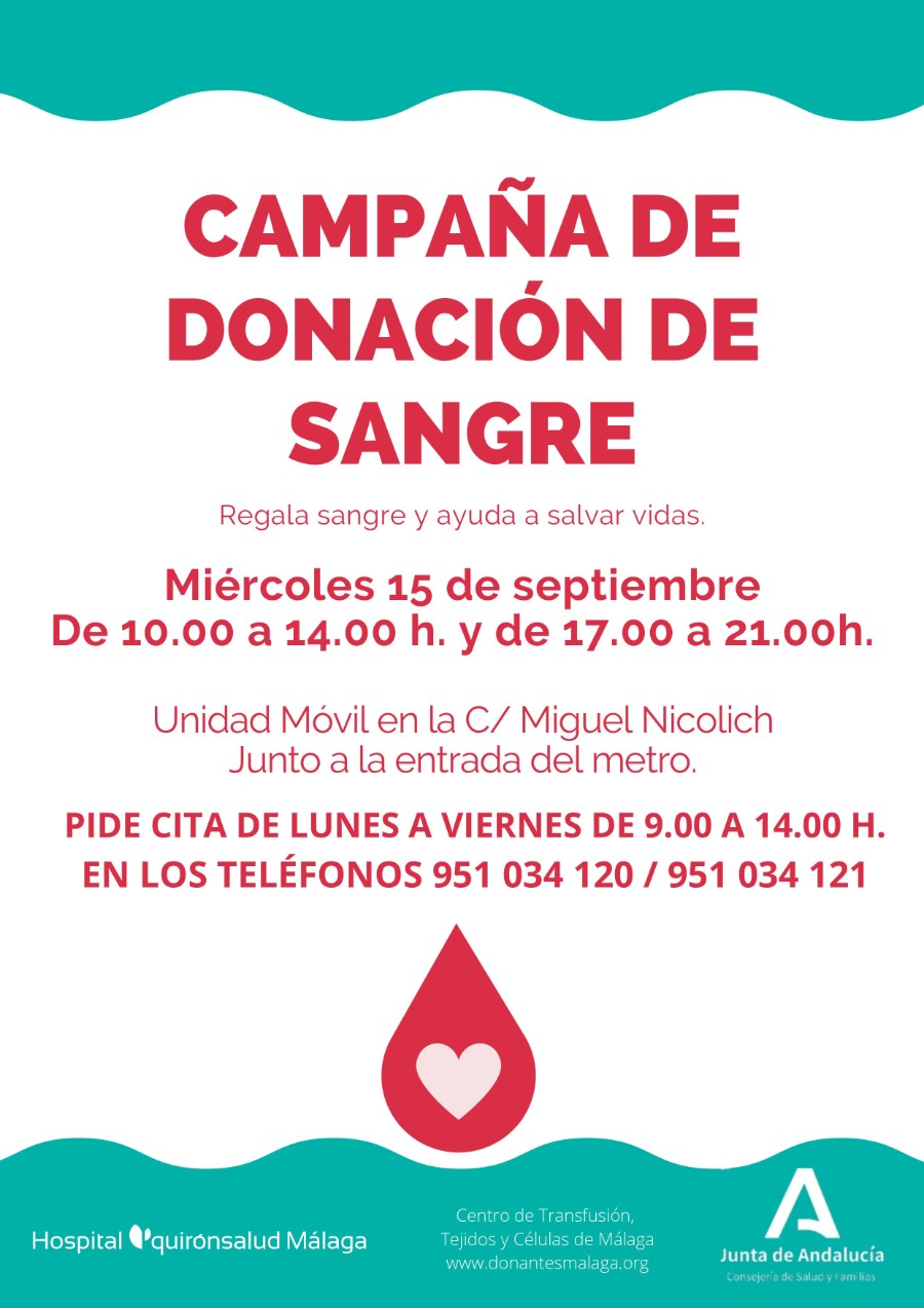 Campaña donación de sangre 15 de septiembre 2021