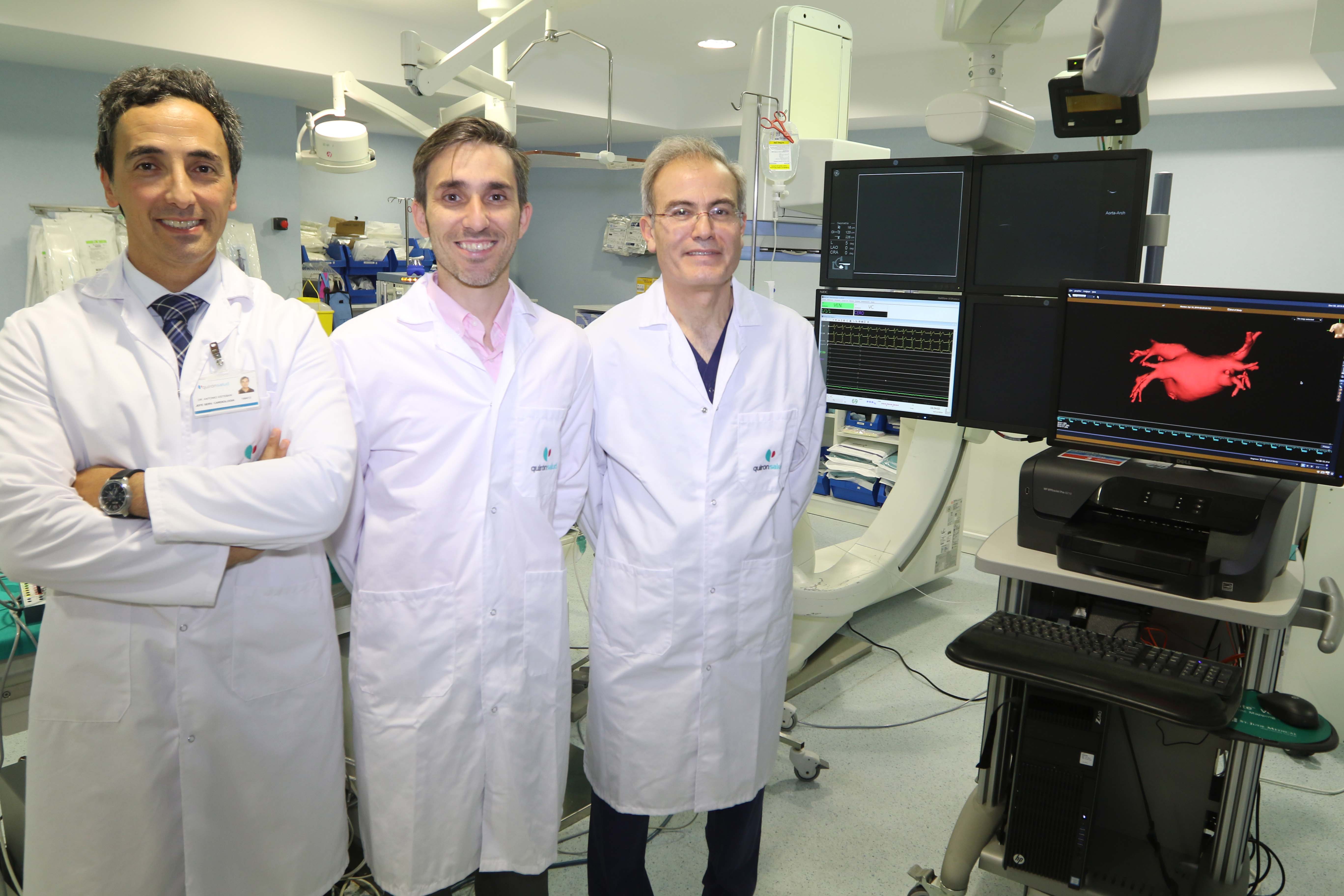 Dres. Antonio Esteban, Amalio Ruiz y Alberto Barrera. Cardiología Quirónsalud Málaga -