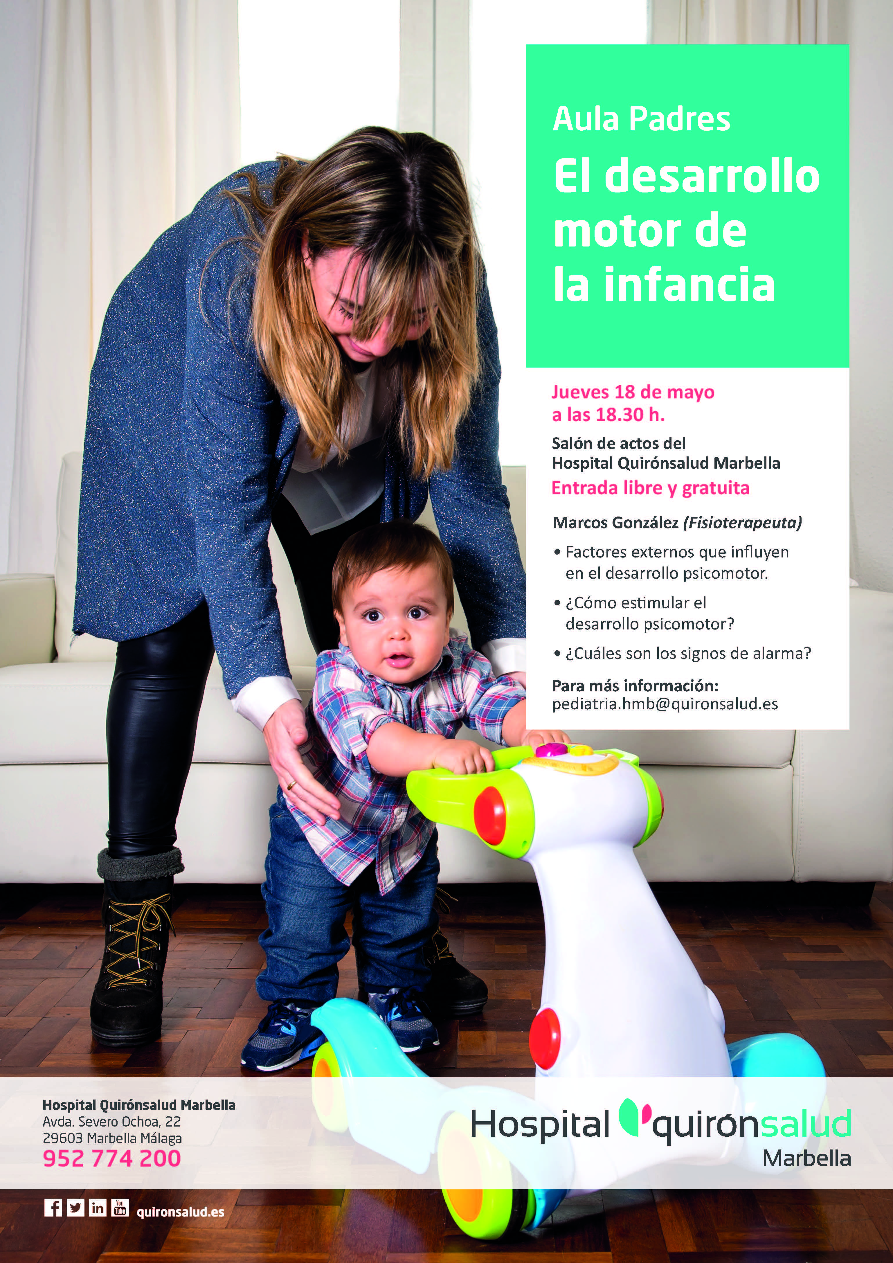 Cartel Aula de Padres Desarrollo Motor