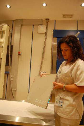 Personal con mamografía