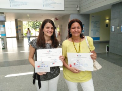 De izquierda a derecha Georgina Jiménez y Alejandra Closas