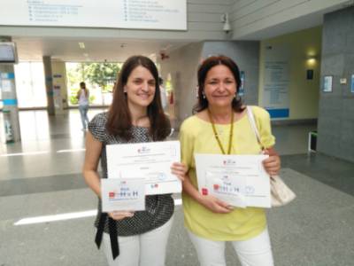 De izquierda a derecha Georgina Jiménez y Alejandra Closas