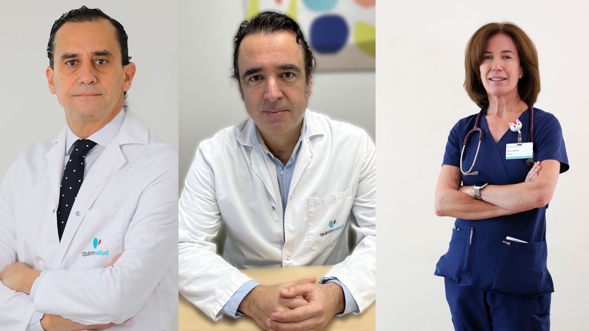Los doctores Salvador Morales y Adolfo López y la doctora María Jose Lirola