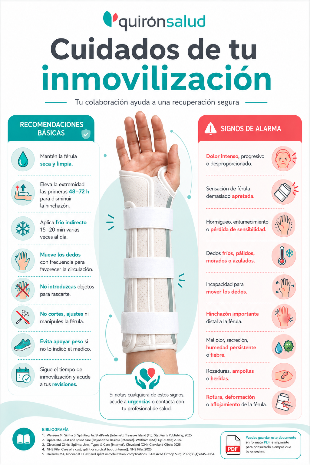Cuidados en casa de tu inmovilizacion
