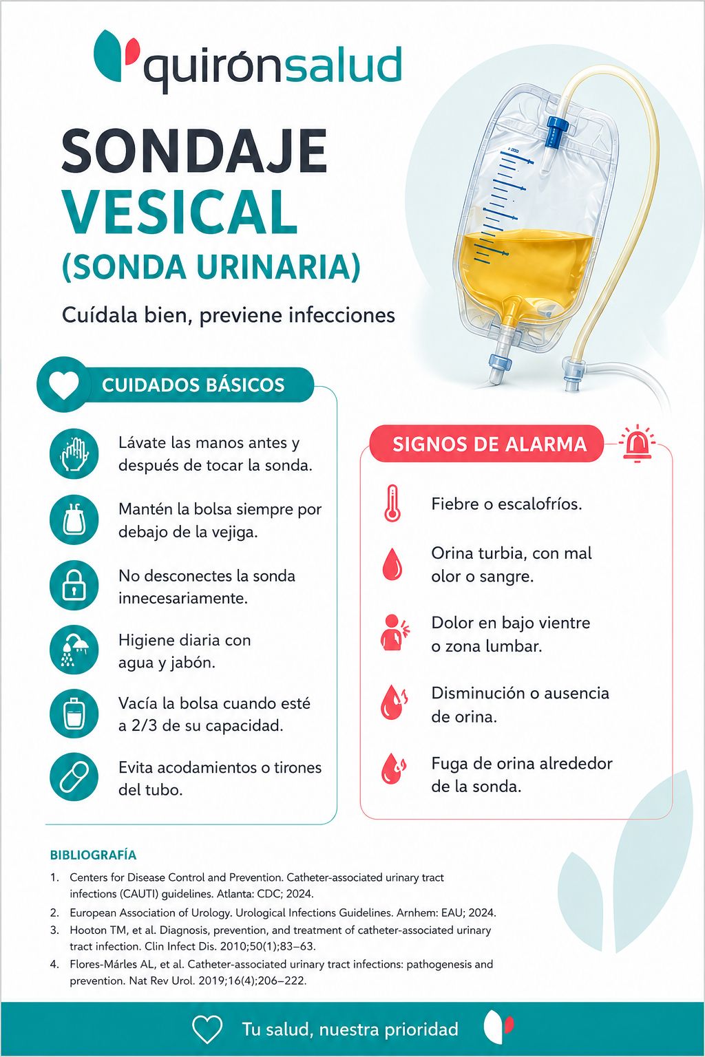 Cuidados en casa sondaje vesical