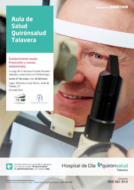 Cartel informativo Aula Salud 2024 Envejecimiento Ocular Talavera may 2024
