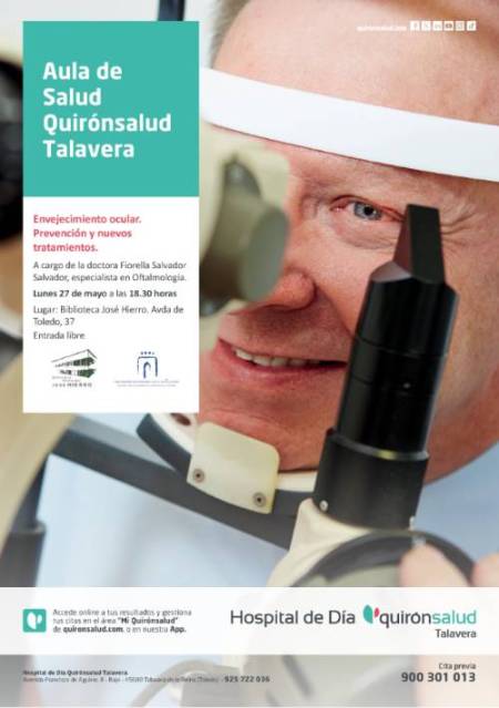 Cartel informativo Aula Salud 2024 Envejecimiento Ocular Talavera may 2024
