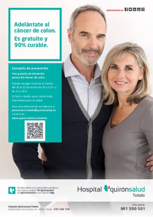 campaña prevencion cancer de colon Hospital Quirónsalud Toledo