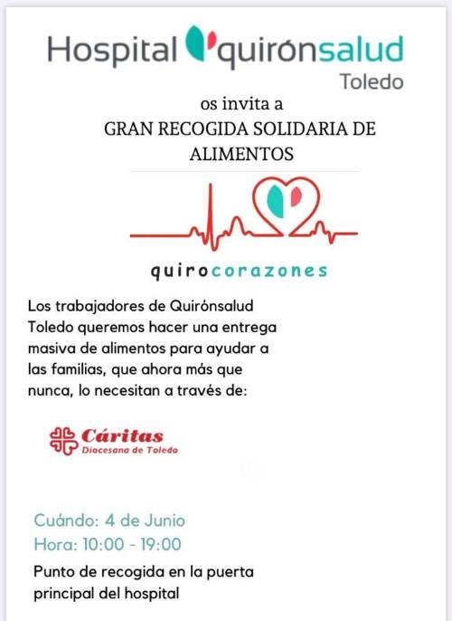 Cartel Recogida solidaria alimentos 4 junio