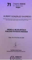 Primer premio al mejor artículo publicado en revista indexada en 2025