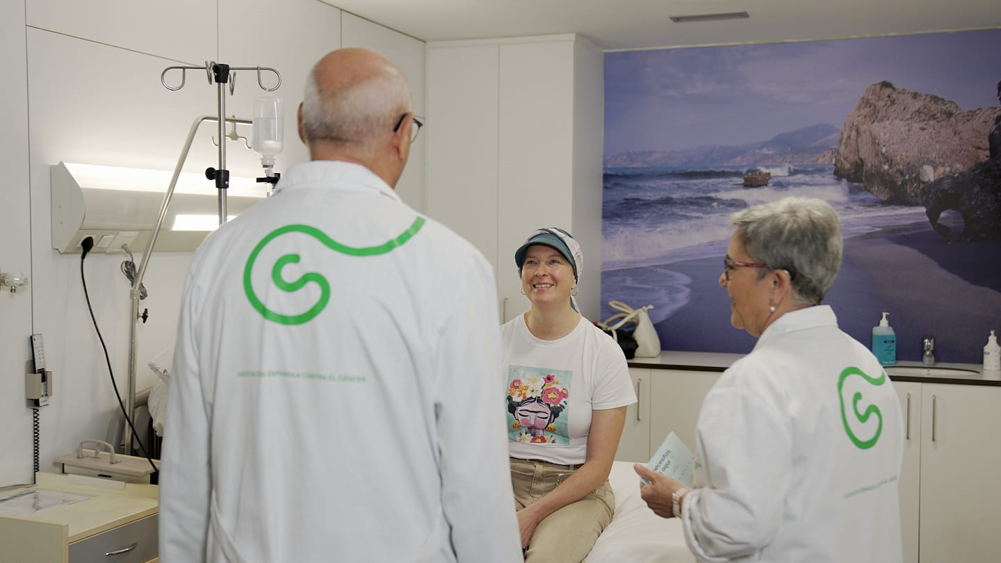 Voluntarios y paciente